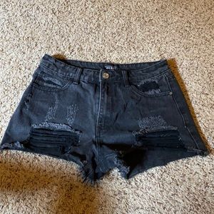 I have Medium Black Iris Jean Shorts